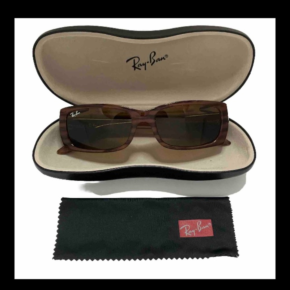 Ray-Ban Italy RB 4067 689 Brown Frame Plastic Sunglasses Brown Lenses Case Cloth - Picture 2 of 14